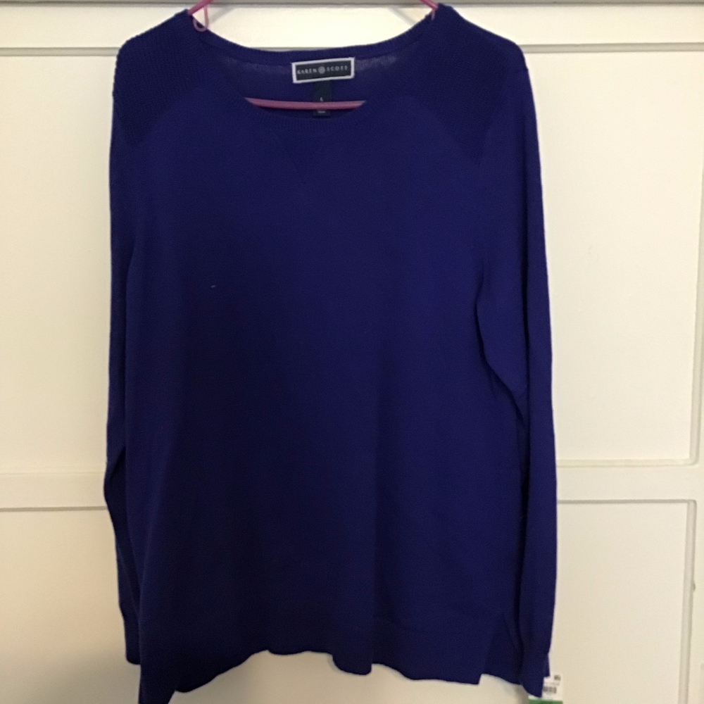 Karen Scott Womens Pullover Sweater